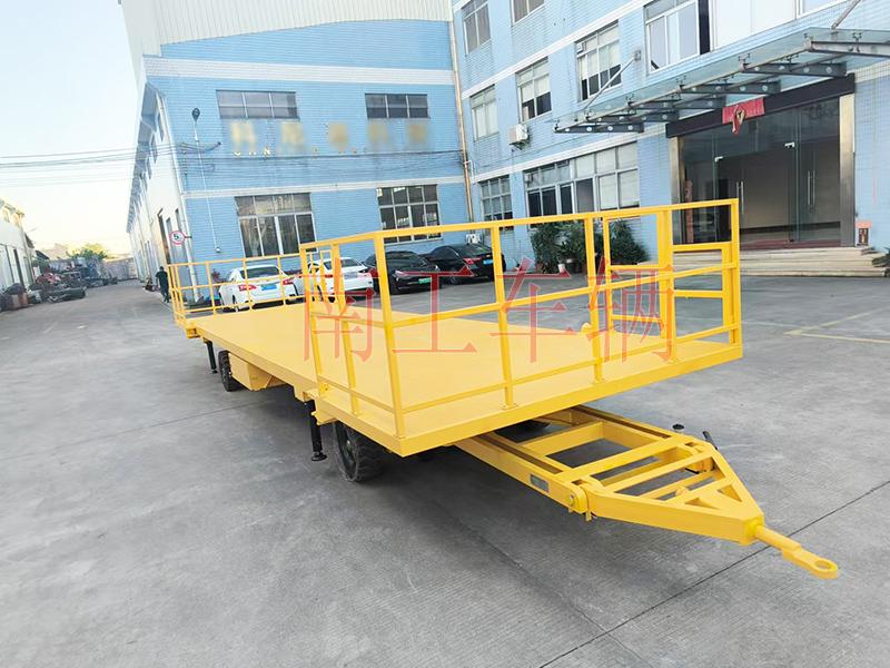 10吨移动拖车底盘 全挂式Milan.com 带护栏